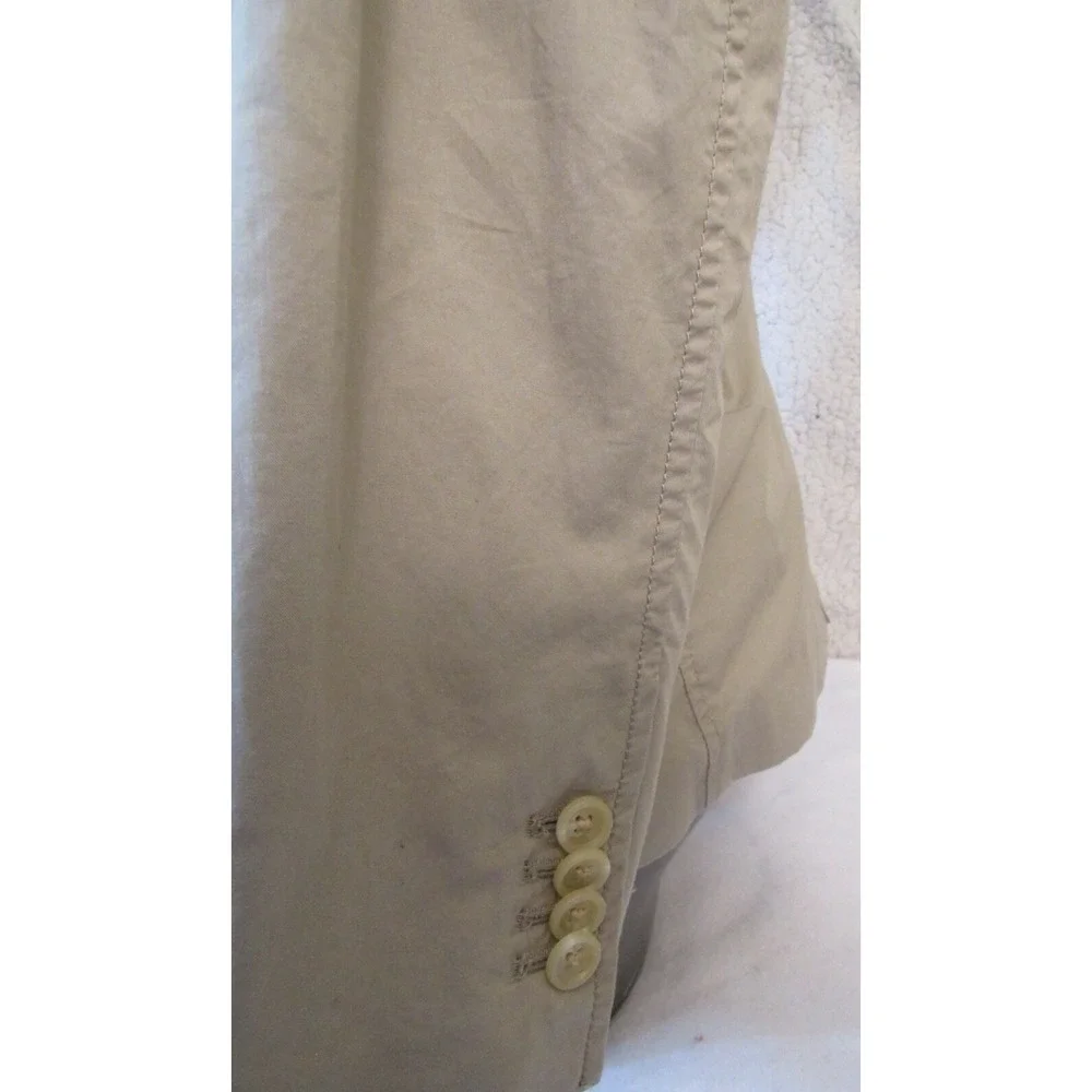 Banana Republic Mens Khaki Tan  100% Cotton Patch Pocket‎ Blazer Sz 42R